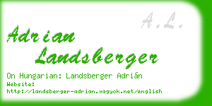 adrian landsberger business card